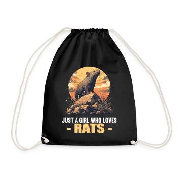 Rat Rat - Drawstring Bag - black - Front