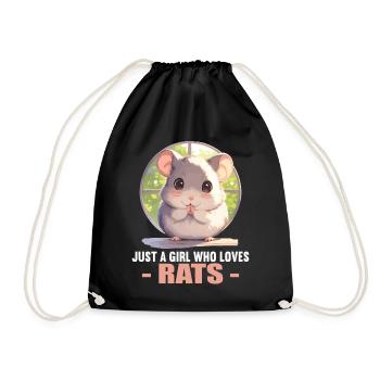 Rat Rat - Drawstring Bag - black - Front