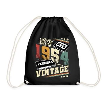1954 Année de naissance Année de fabrication Millésime d’anniversaire - Sac de sport léger - noir - Devant