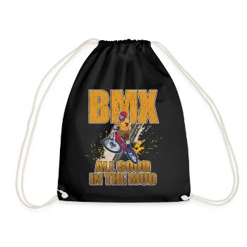 BMX tout est bon dans la boue - Sac de sport léger - noir - Devant