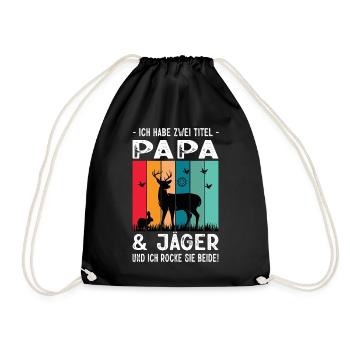Hunter Gifts Hunting Hunting Hunter Exam Passed - Drawstring Bag - black - Front