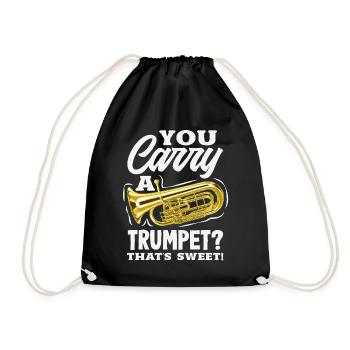 Vintage Euphonium Player - Drawstring Bag - black - Front
