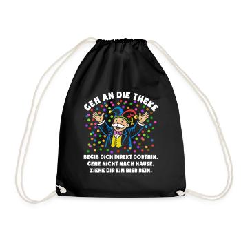Cheers | Confetti | Go to the bar | Costume - Drawstring Bag - black - Front