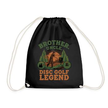 Brother Uncle Disc Golf Legend Scenic - Drawstring Bag - black - Front