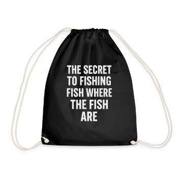 Le secret de la pêche : l’humour de la pêche à la pêche - Sac de sport léger - noir - Devant