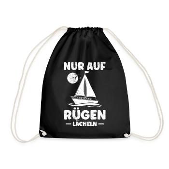 Island of Rügen ONLY ON RÜGEN SMILE Sailor Funny - Drawstring Bag - black - Front