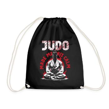 Judo Made Me This Calm Martial Arts - Drawstring Bag - black - Front