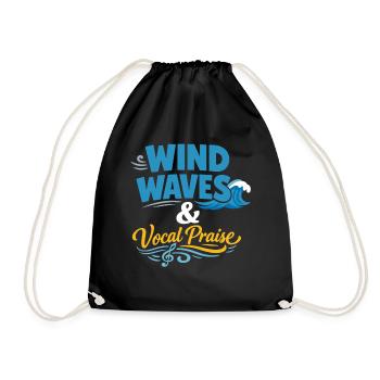 Shanty Crew folk music community - Drawstring Bag - black - Front