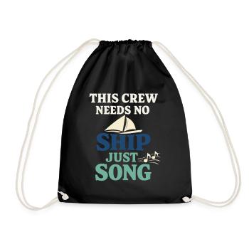 Shanty Crew folk music community - Drawstring Bag - black - Front