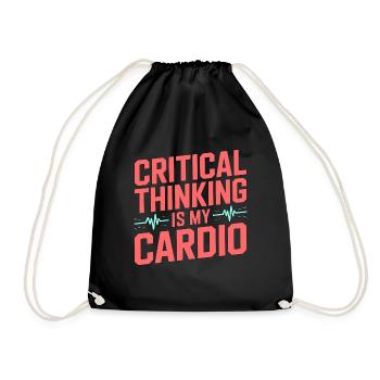 ICU Nurse Critical Thinking Is My Trauma Response - Drawstring Bag - black - Front