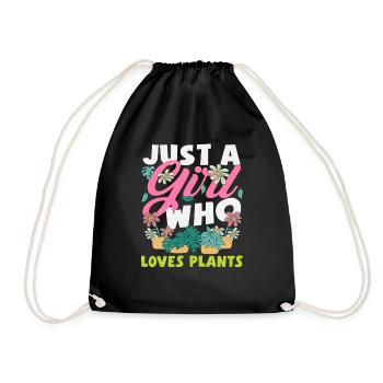 Juste une fille qui aime les plantes - Sac de sport léger - noir - Devant