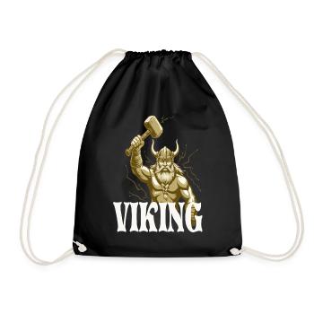 Légende viking viking marin Odin Raven Fighter - Sac de sport léger - noir - Devant