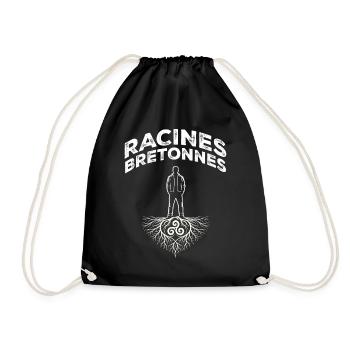 Brittany Breton Roots Triskell Identity - Drawstring Bag - black - Front
