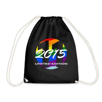 11. Geburtstag 2015 Jungen und Mädchen Geschenk - Turnbeutel - Schwarz - Vorne