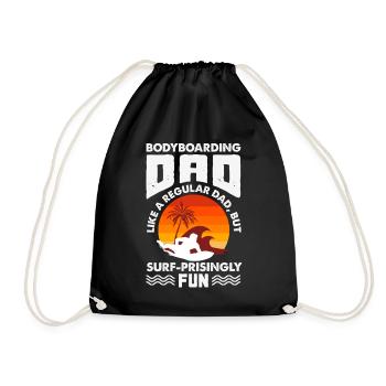 Surfing Surfboarder Bodyboarder - Drawstring Bag - black - Front
