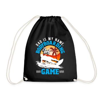 Surfing Surfboarder Bodyboarder - Drawstring Bag - black - Front