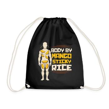 Riz gluant à la mangue - Sac de sport léger - noir - Devant