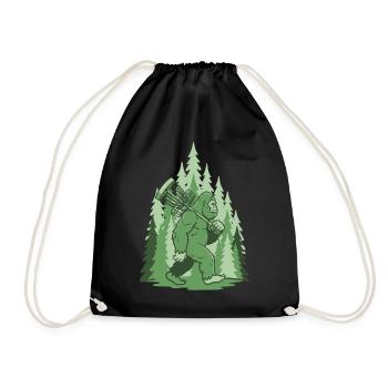 Sasquatch Disc Golf Panier Forêt Frisbee Drôle - Sac de sport léger - noir - Devant