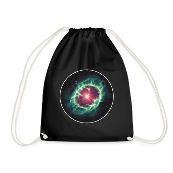 Astronomische Weltraum-Nebelschale - Turnbeutel - Schwarz - Vorne