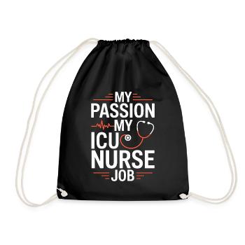 Infirmière en réanimation Ma passion Ma Infirmière en soins intensifs - Sac de sport léger - noir - Devant