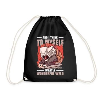 Welder Saying Gifts for Metalworkers - Drawstring Bag - black - Front