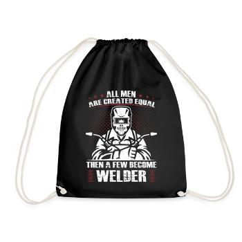 Welder Saying Gifts for Metalworkers - Drawstring Bag - black - Front