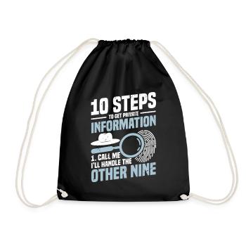 Détective privé Titulaire d’un badge d’uniforme Privé - Sac de sport léger - noir - Devant