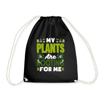 Mes plantes me soutiennent : un drôle de jeu de mots - Sac de sport léger - noir - Devant