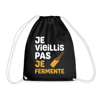 Je Vieillis Pas Je Fermente Beer Funny Gift Humor - Sac de sport léger - noir - Devant