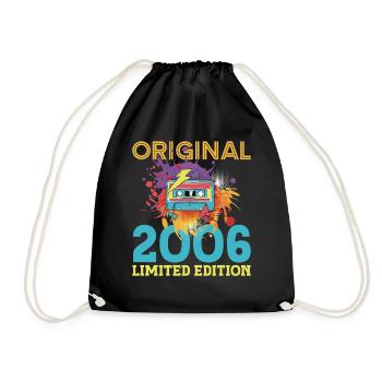 Anniversaire 20 ans 2006 Cassette Vintage Rétro - Sac de sport léger - noir - Devant