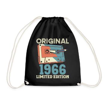 1966 Anniversary 60 Years Vintage 60th Anniversary - Drawstring Bag - black - Front