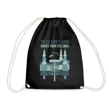 Trees Dont Care About Your Feelings Disc Golf - Drawstring Bag - black - Front