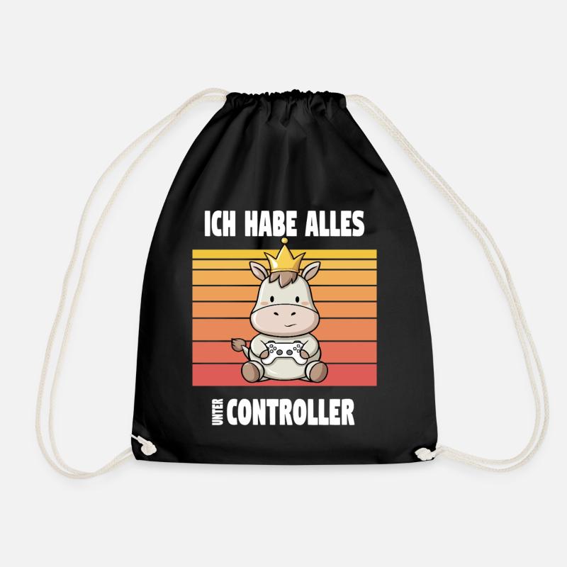 gaming animal design - Turnbeutel - Schwarz