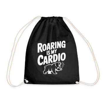Rugir, c’est mon cardio - Sac de sport léger - noir - Devant