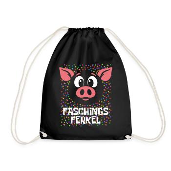 Carnival's Piglet | Costume Carnival Disguise - Drawstring Bag - black - Front