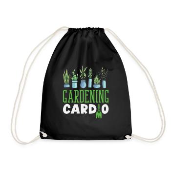 Gardening Cardio Plant Lover Garden - Drawstring Bag - black - Front