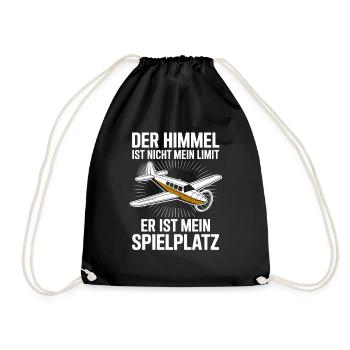  Der Himmel Ist Nicht Mein Limit Er Ist Mein - Turnbeutel - Schwarz - Vorne