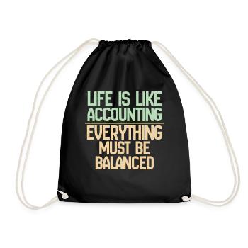 La vie est comme la comptabilité, tout doit s’équilibrer - Sac de sport léger - noir - Devant