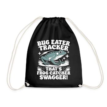 Frog Catcher Bug Eater Tracker Frog - Turnbeutel - Schwarz - Vorne