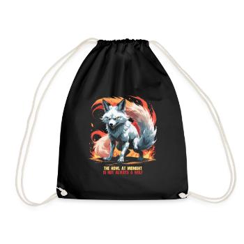 Kitsune Mythological Creatures - Drawstring Bag - black - Front