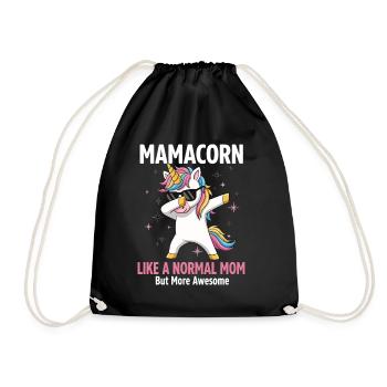 Mamacorn – La Maman Licorne Cool - Sac de sport léger - noir - Devant