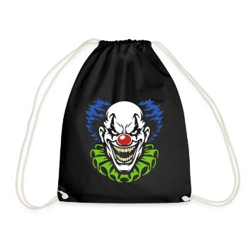 Dämonischer Clown mit grimmigem Grinsen Kostüm - Turnbeutel - Schwarz - Vorne