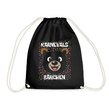 Carnival Bears | Big Face Costume Disguise - Drawstring Bag - black - Front