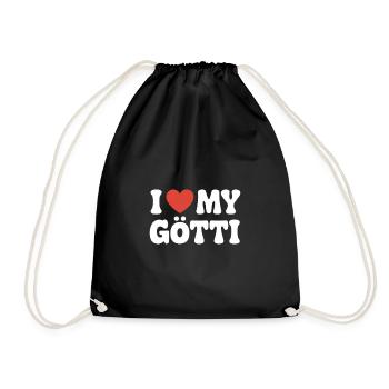 I love my godfather - Drawstring Bag - black - Front