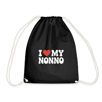 J’aime mon nonno - Sac de sport léger - noir - Devant