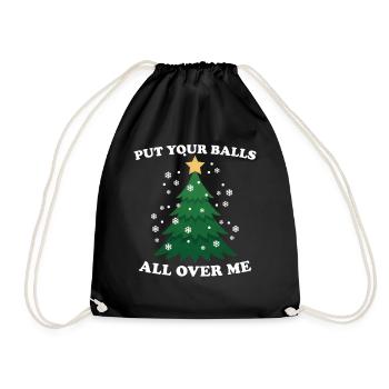 Lay Your Balls All Over Me – Inappropriate W - Drawstring Bag - black - Front
