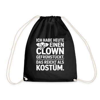 Clown Breakfast Carnival Clown Costume Replacement - Drawstring Bag - black - Front