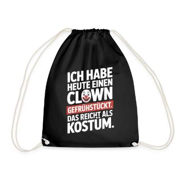 Clown Breakfast Carnival Clown Costume Replacement - Drawstring Bag - black - Front