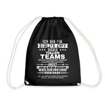 Fier patron de cette grande équipe - Sac de sport léger - noir - Devant