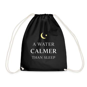Night boating with - Drawstring Bag - black - Front